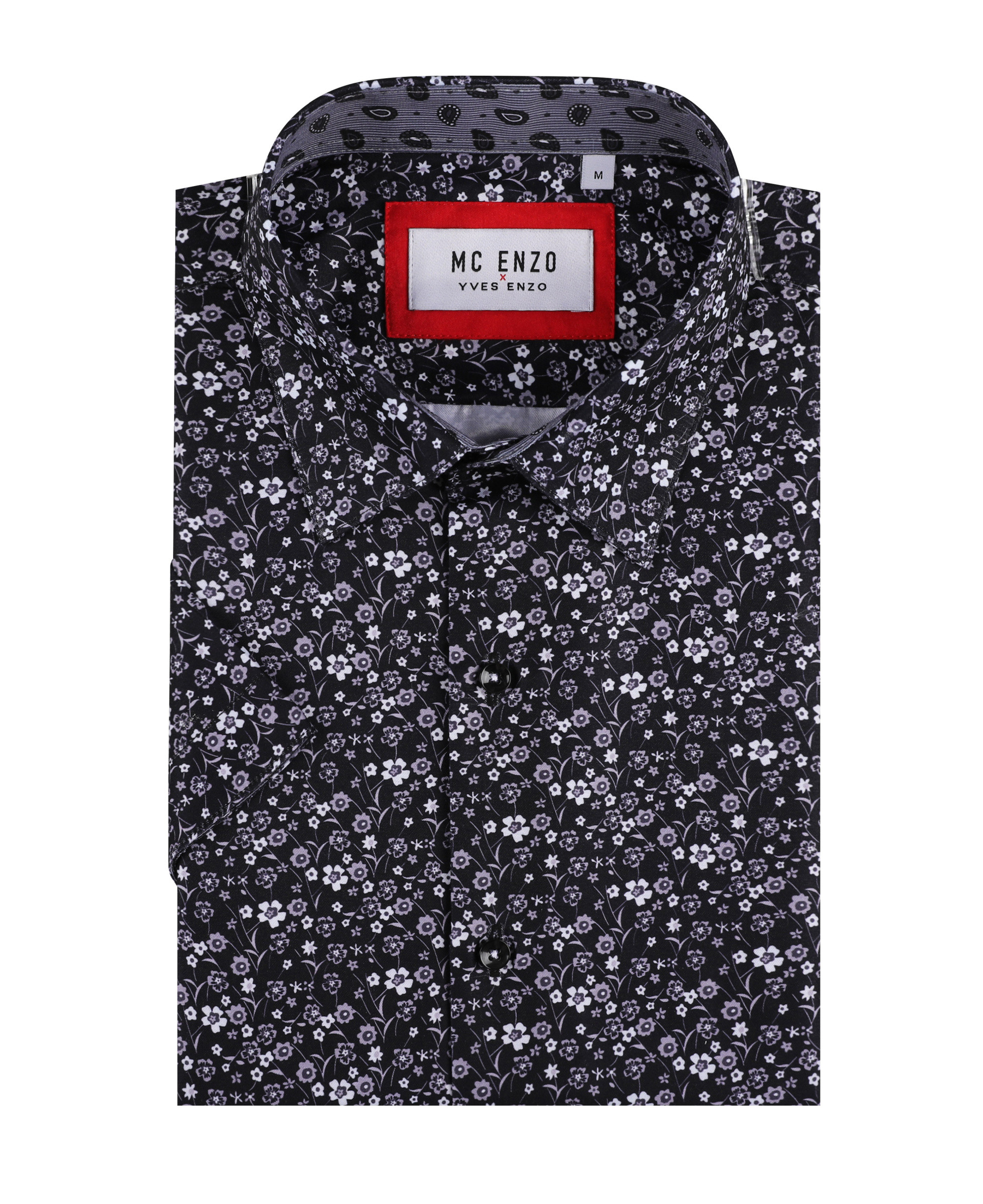 Wholesaler Yves Enzo Paris - Comfort fit patterned short-sleeve shirt