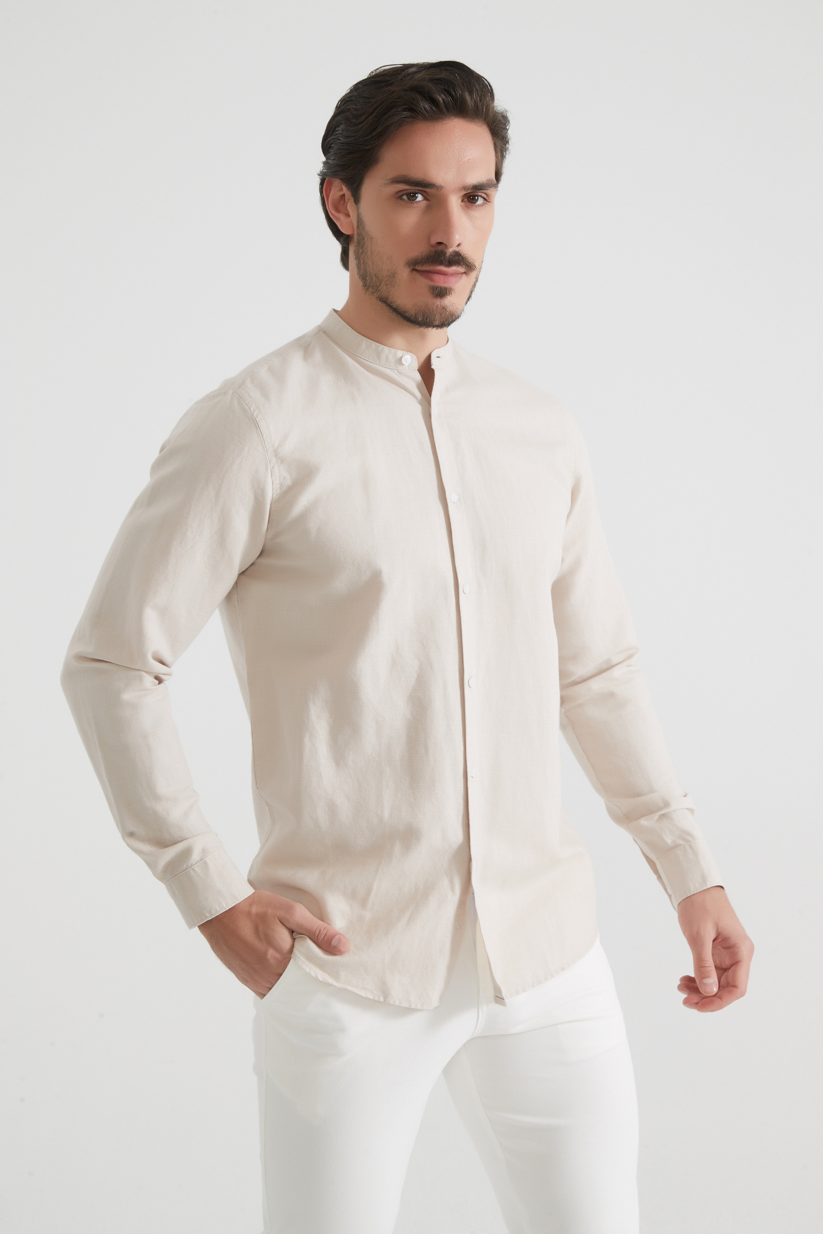 Wholesaler Yves Enzo Paris - Pure linen shirt comfort fit