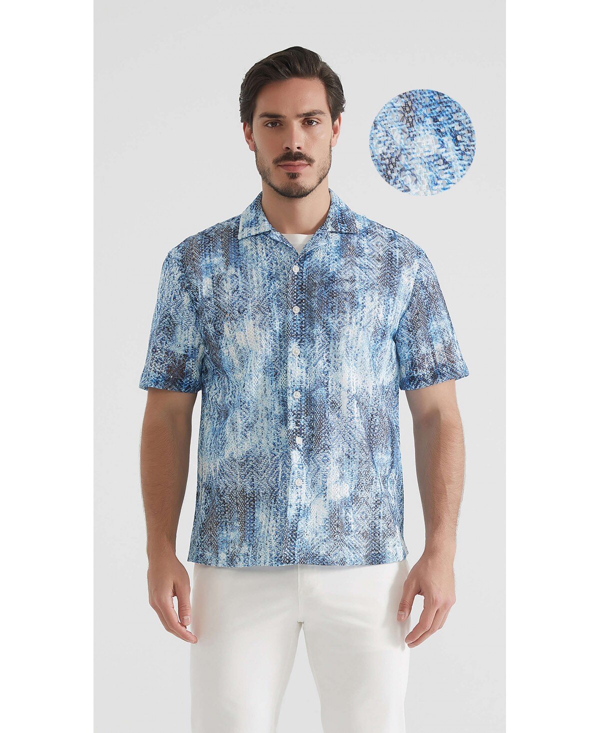 Mayorista Yves Enzo Paris - Camisa de crochet mezcla de algodón