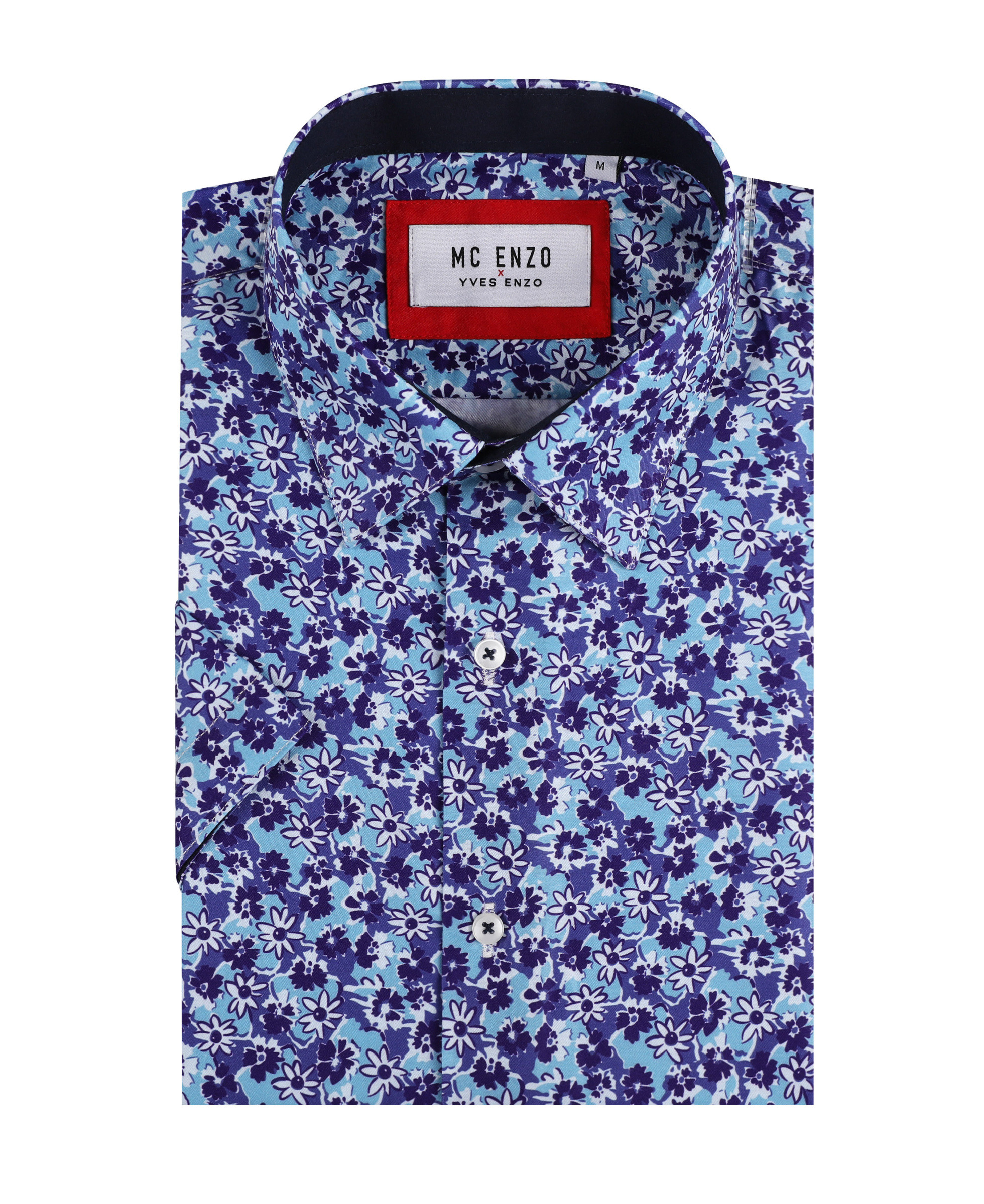 Wholesaler Yves Enzo Paris - Comfort fit patterned short-sleeve shirt