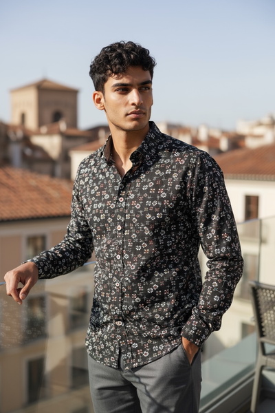 Grossiste Yves Enzo Paris - Chemise motifs FEERICO slim fit Grossiste Yves Enzo Paris - Chemise motifs FEERICO slim fit