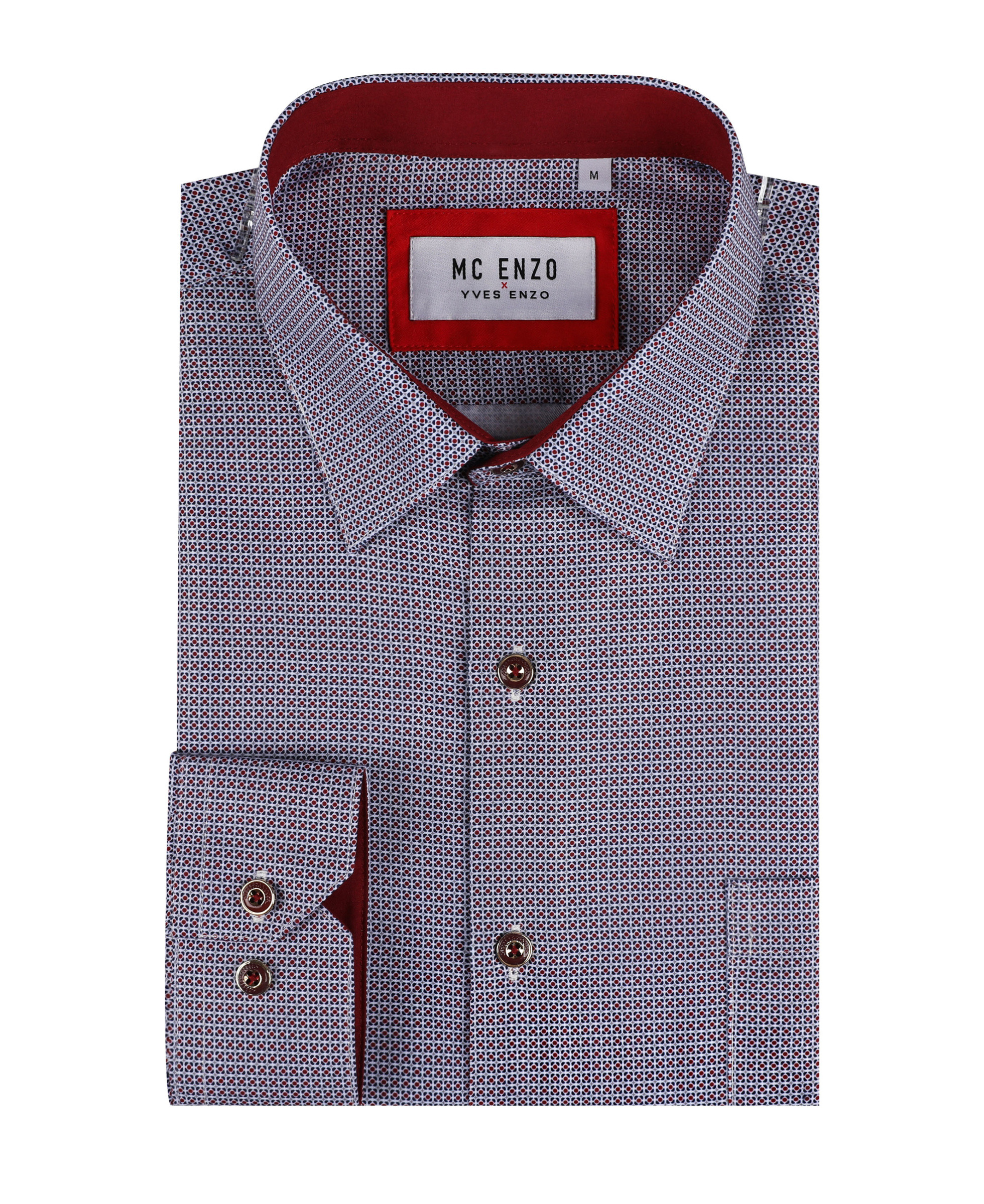 Grossiste Yves Enzo Paris - Chemise coupe droite à motifs