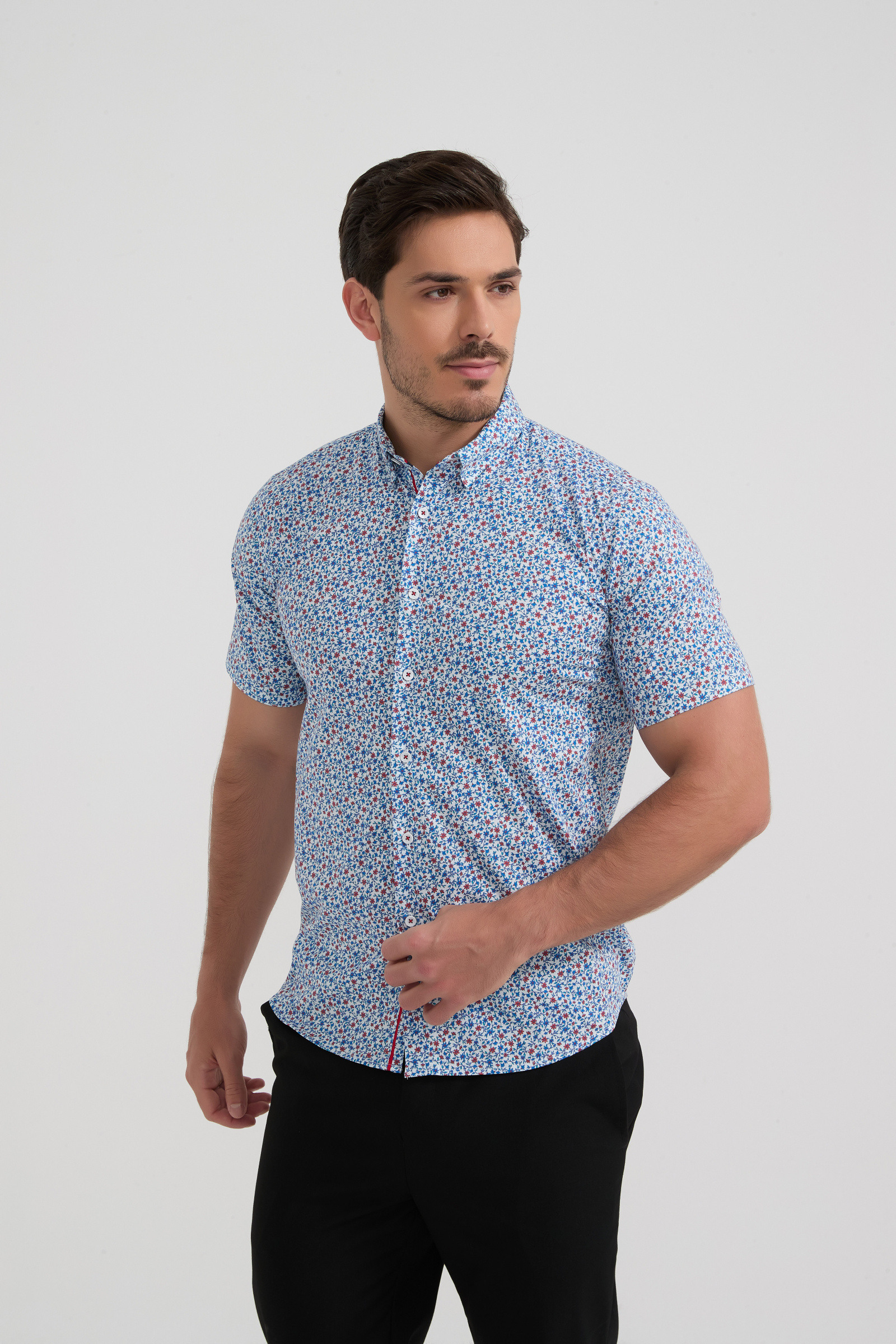 Großhändler Yves Enzo Paris - PREMIUM Kollektion Stretch-Baumwollhemd