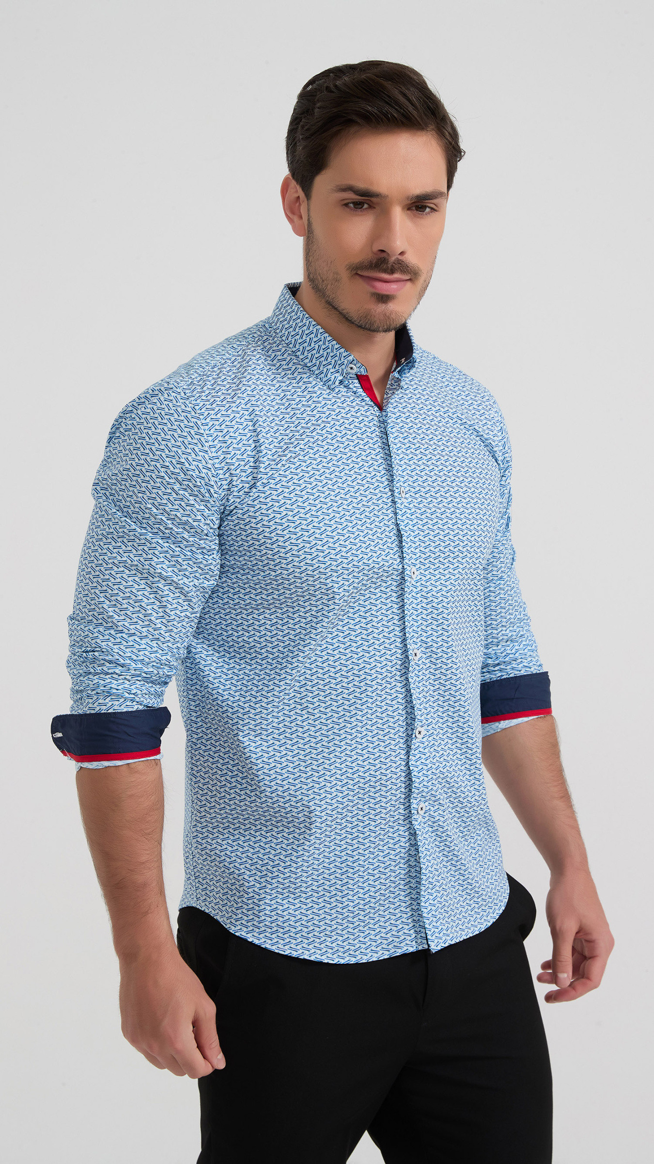 Großhändler Yves Enzo Paris - PREMIUM-Kollektion Hemd aus Stretch-Baumwolle