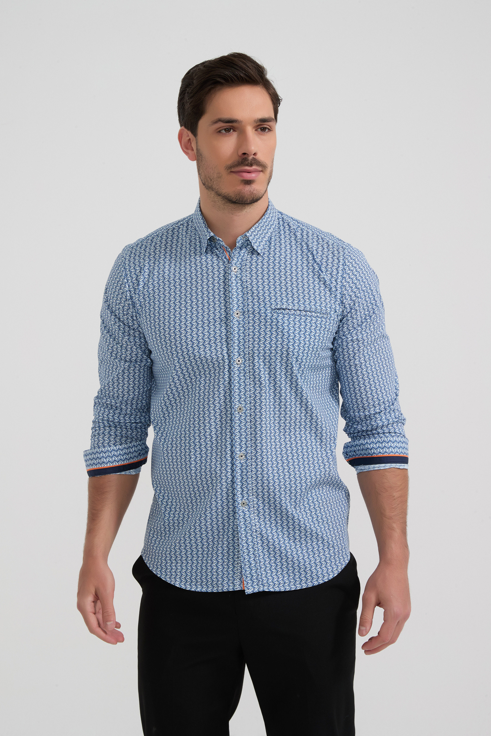 Großhändler Yves Enzo Paris - PREMIUM Kollektion Hemd aus Stretch-Baumwolle