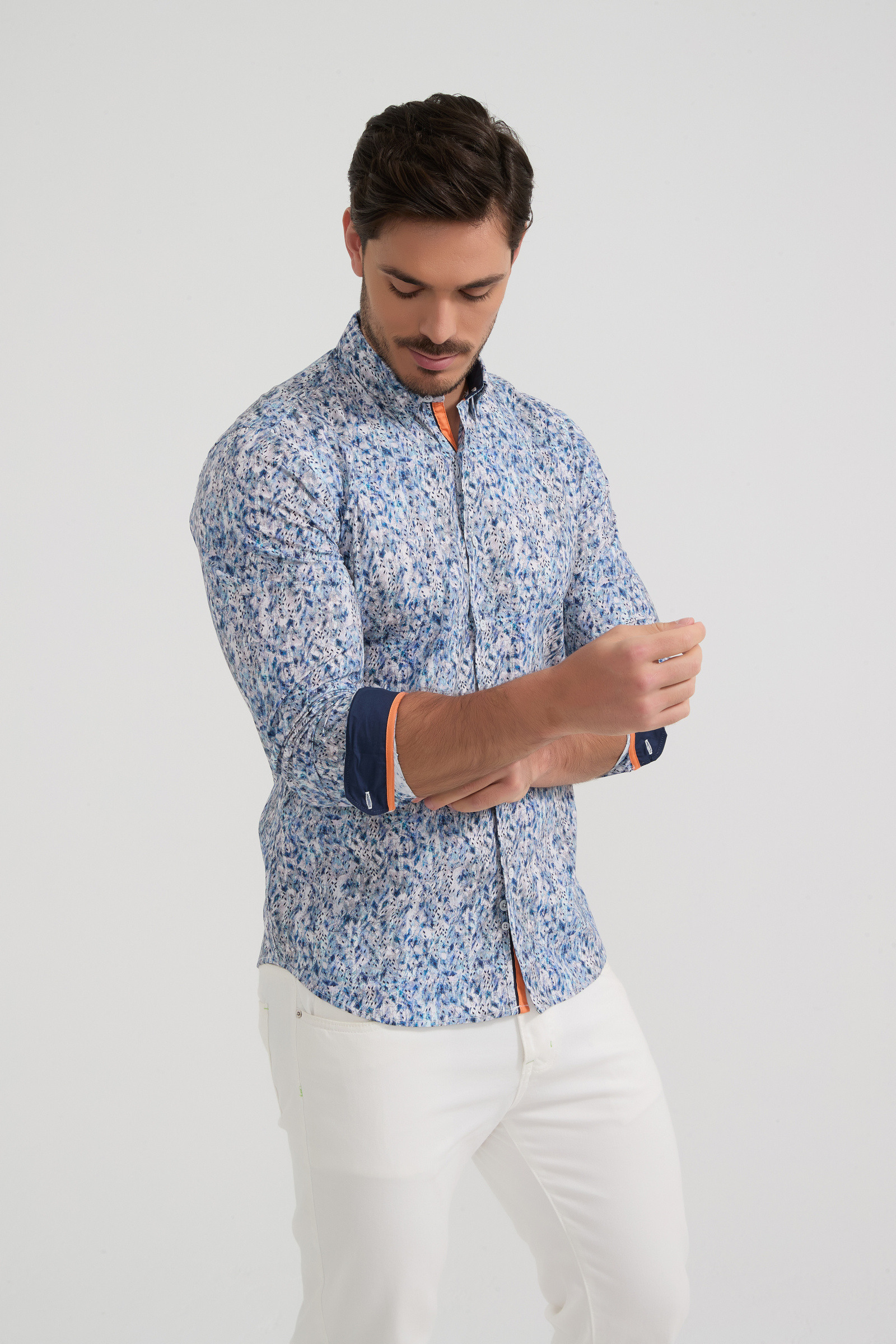 Großhändler Yves Enzo Paris - PREMIUM Kollektion Hemd aus Stretch-Baumwolle