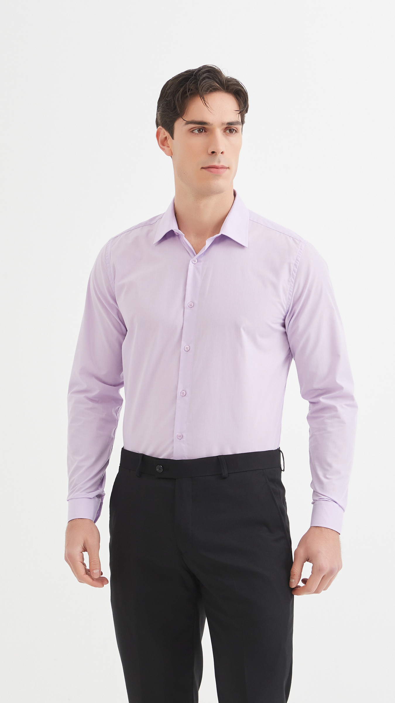 Mayorista Yves Enzo Paris - Camisa lisa corte slim