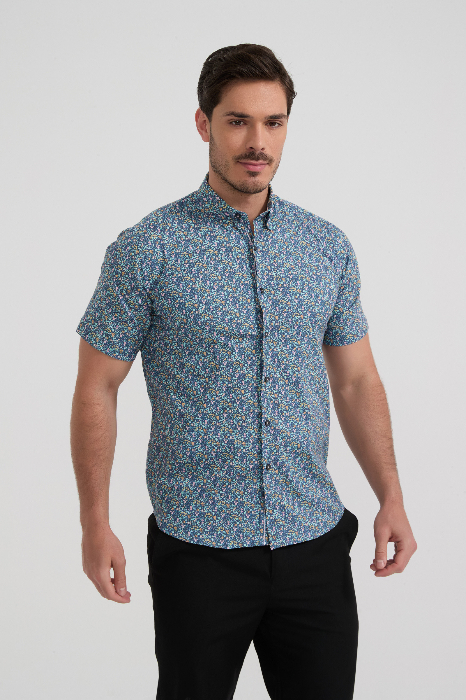 Großhändler Yves Enzo Paris - PREMIUM Kollektion Hemd aus Stretch-Baumwolle