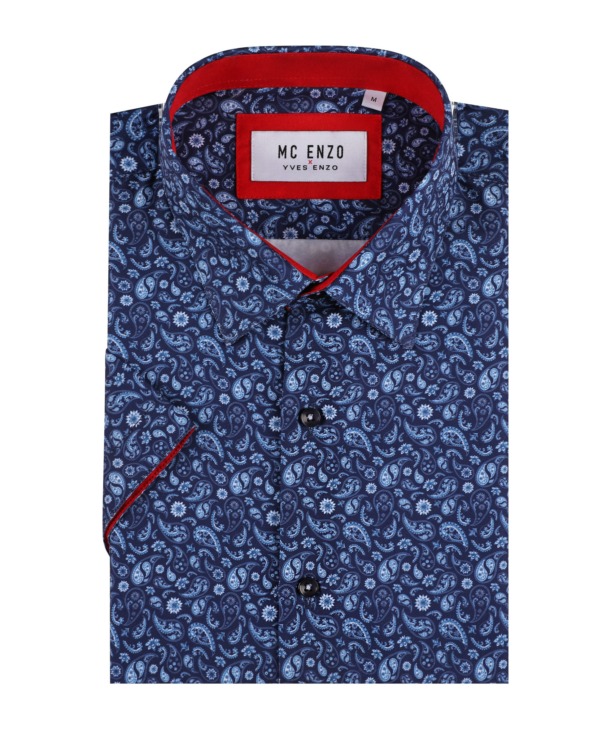 Wholesaler Yves Enzo Paris - Comfort fit patterned short-sleeve shirt