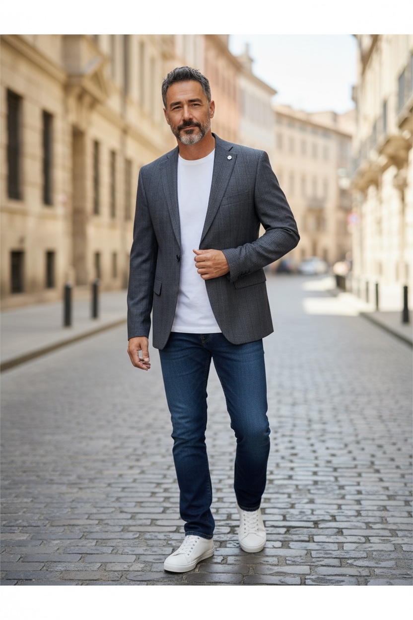 Grossista Yves Enzo Paris - Blazer a quadri principe di Galles