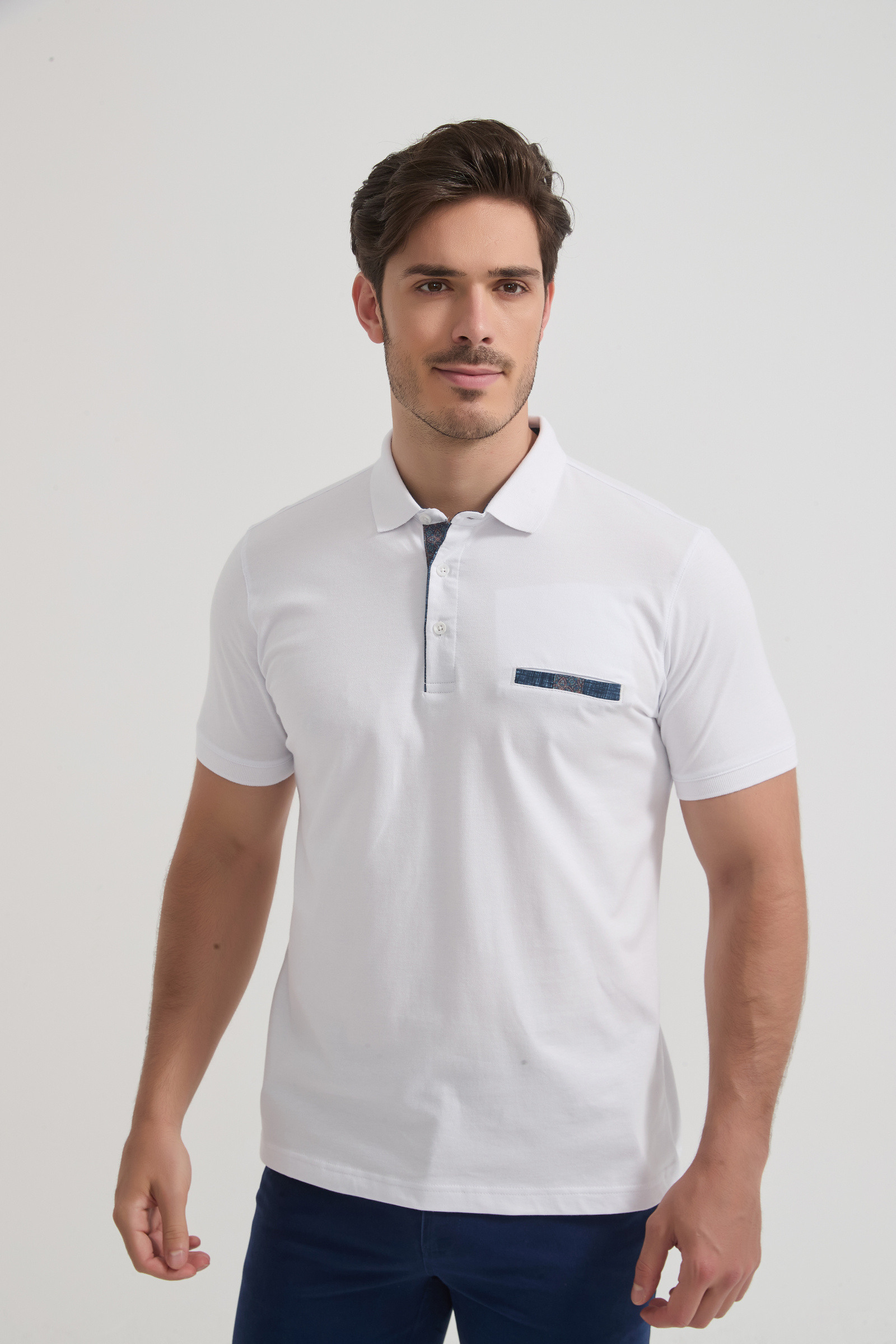 Grossiste Yves Enzo Paris - Polo Fabio coton royal
