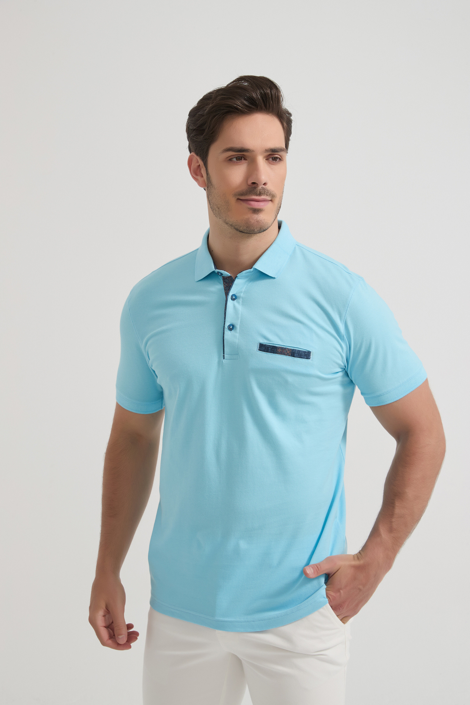Grossiste Yves Enzo Paris - Polo Fabio coton royal
