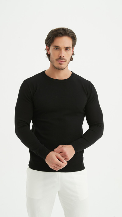 Grossiste Yves Enzo Paris - Col rond touché cachemire Grossiste Yves Enzo Paris - Col rond touché cachemire