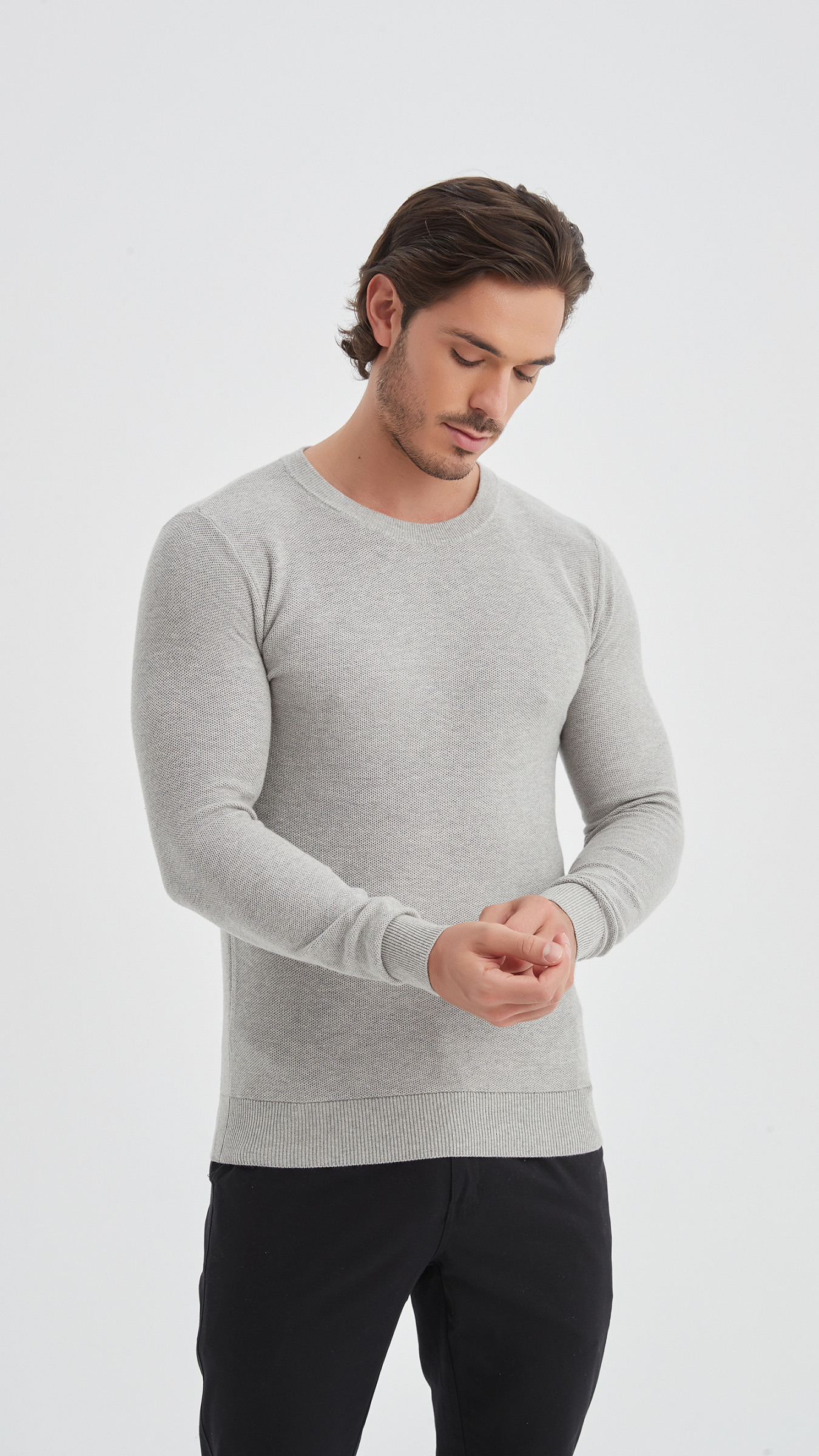 Grossiste Yves Enzo Paris - Pull texturé en coton piqué