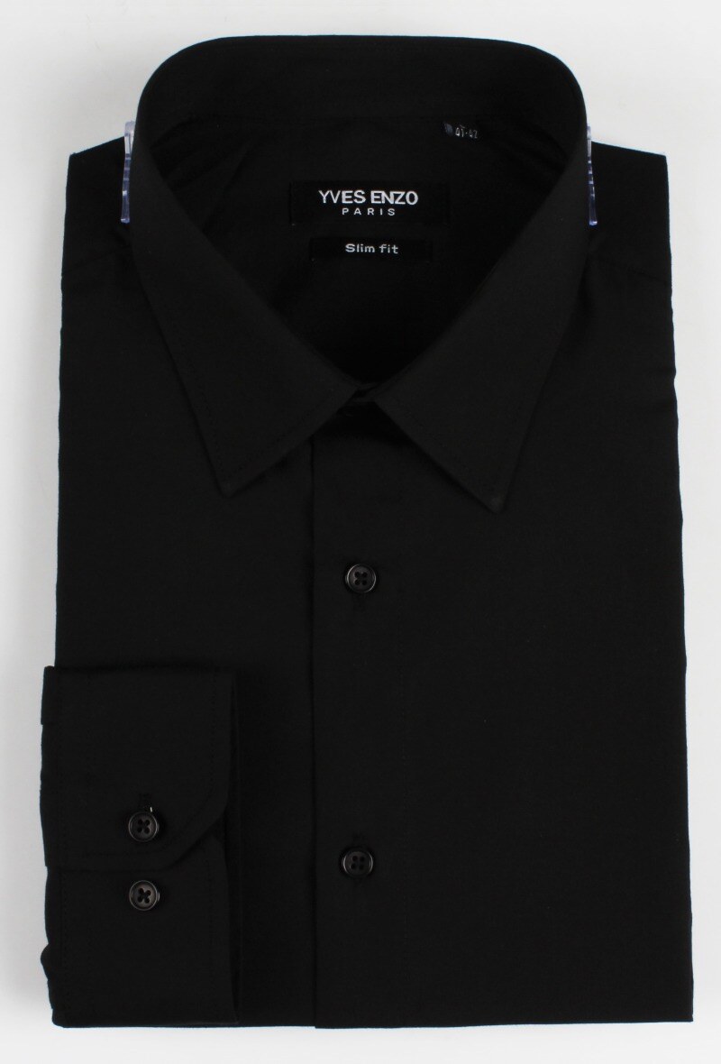 Wholesaler Yves Enzo - Black shirt size S slim fit
