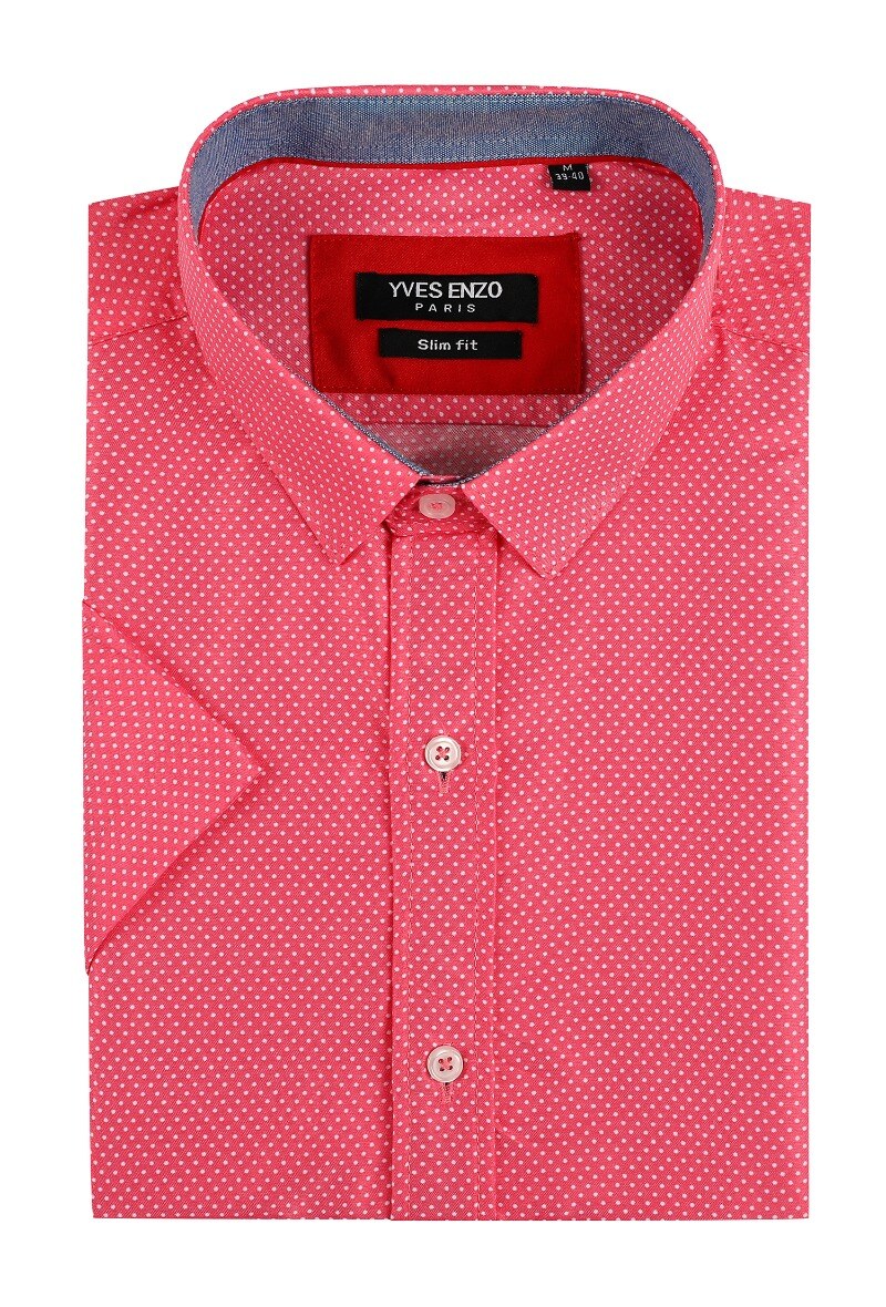 Wholesaler Yves Enzo Paris - Short sleeves printed shirt slim fit