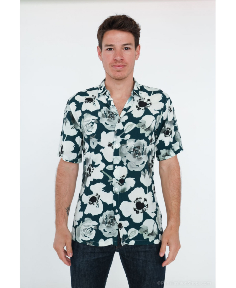 Grossiste Yves Enzo - Chemisette VISCOSE motifs Digital Prints - Coupe ajustée