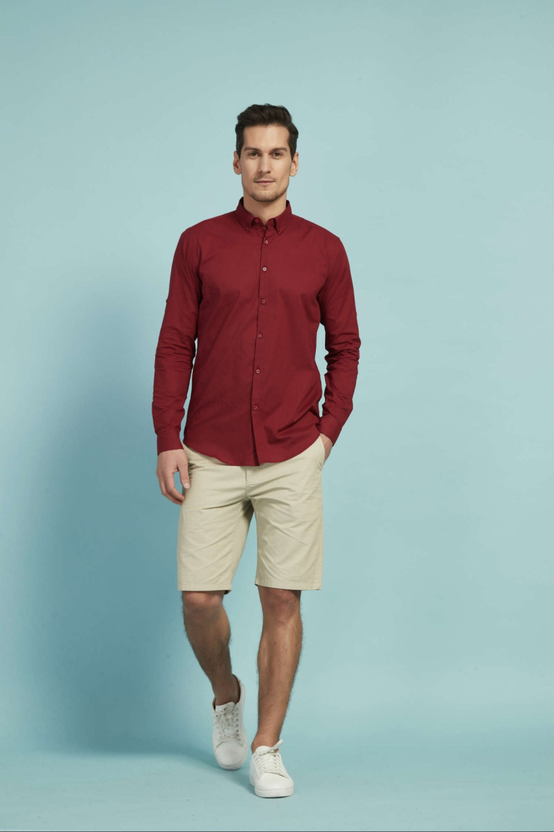 Grossiste Yves Enzo - Chemise voile de coton coupe ajustée