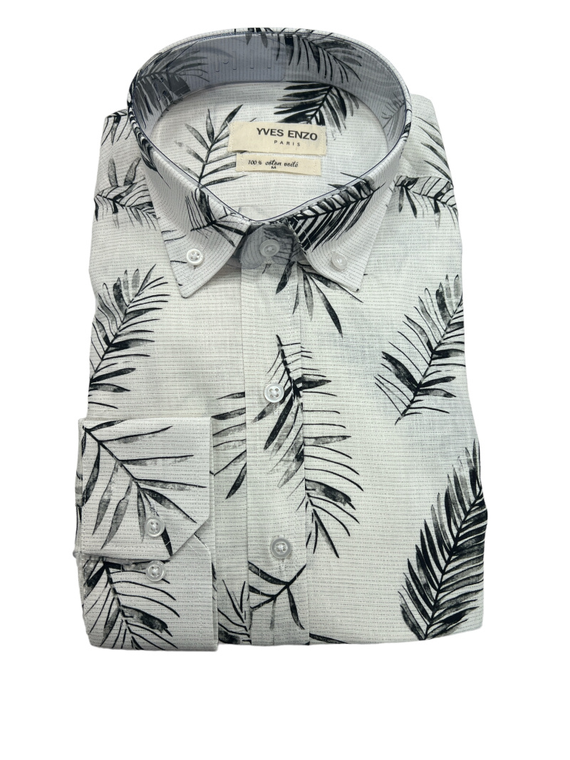 Grossiste Yves Enzo - Chemise à motifs en voile de coton VOI-T26