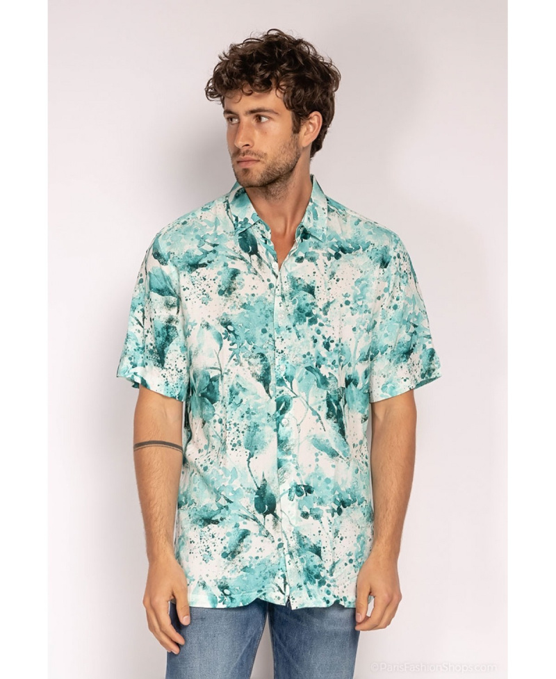 Grossiste Yves Enzo - Chemisette VISCOSE motifs Digital Prints - Coupe ajustée