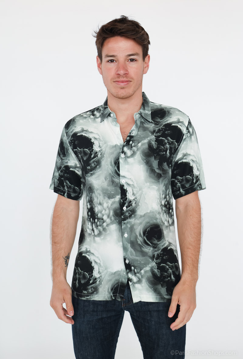 Grossiste Yves Enzo - Chemisette VISCOSE motifs Digital Prints - Coupe ajustée