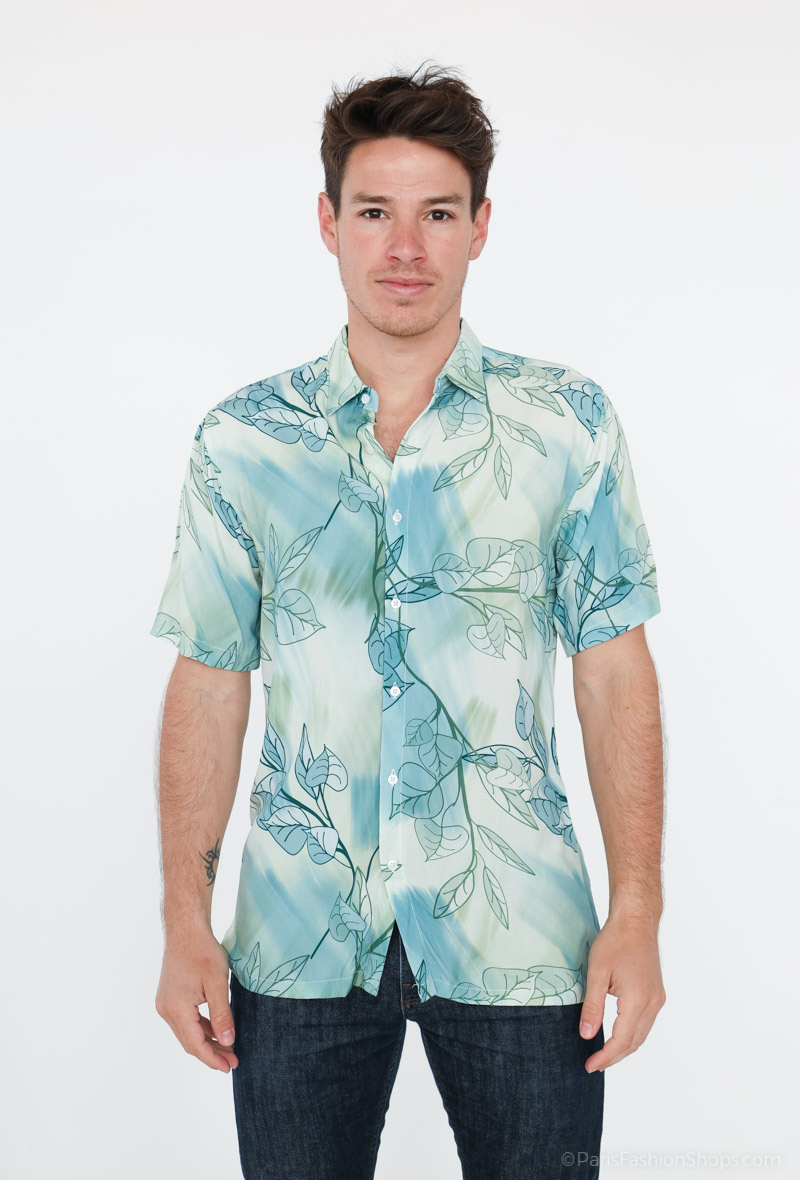 Wholesaler Yves Enzo Paris - Sleeveless VISCOSE Digital Prints shirt adjusted fit