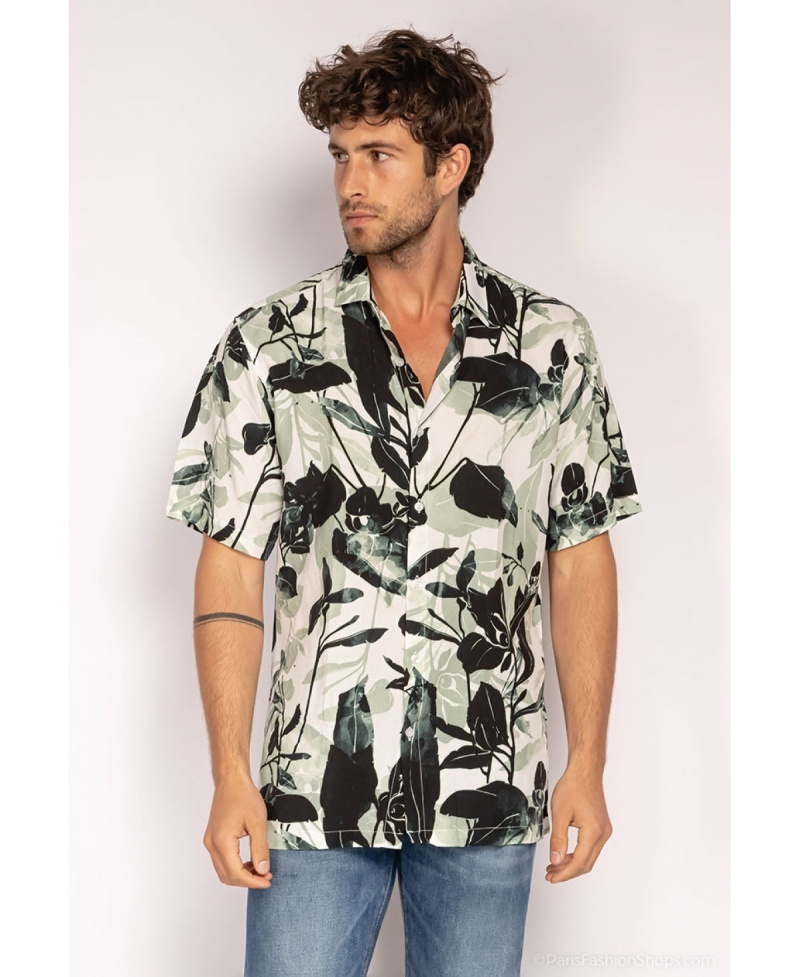 Grossiste Yves Enzo - Chemisette VISCOSE motifs Digital Prints - Coupe ajustée