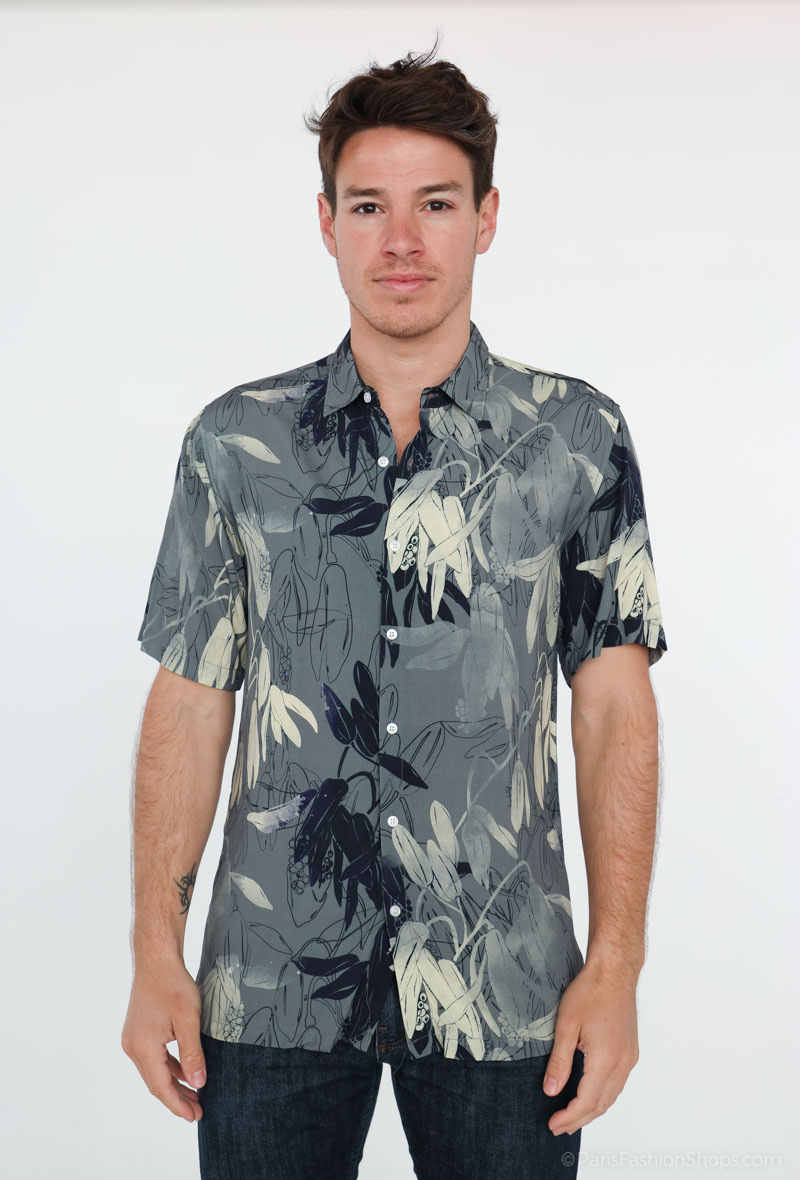 Grossiste Yves Enzo - Chemisette VISCOSE motifs Digital Prints - Coupe ajustée