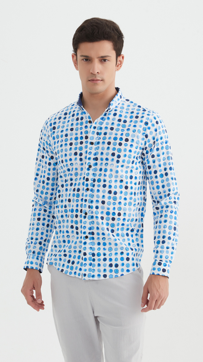 Wholesaler Yves Enzo - "PREMIUM" stretch shirt with slim fit pattern