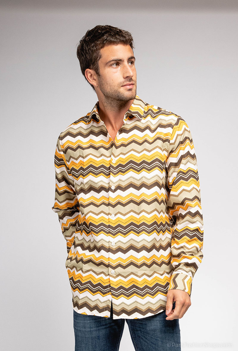 Grossiste Yves Enzo Paris - Chemise "SOFT TOUCH" motifs MALTA coupe confort