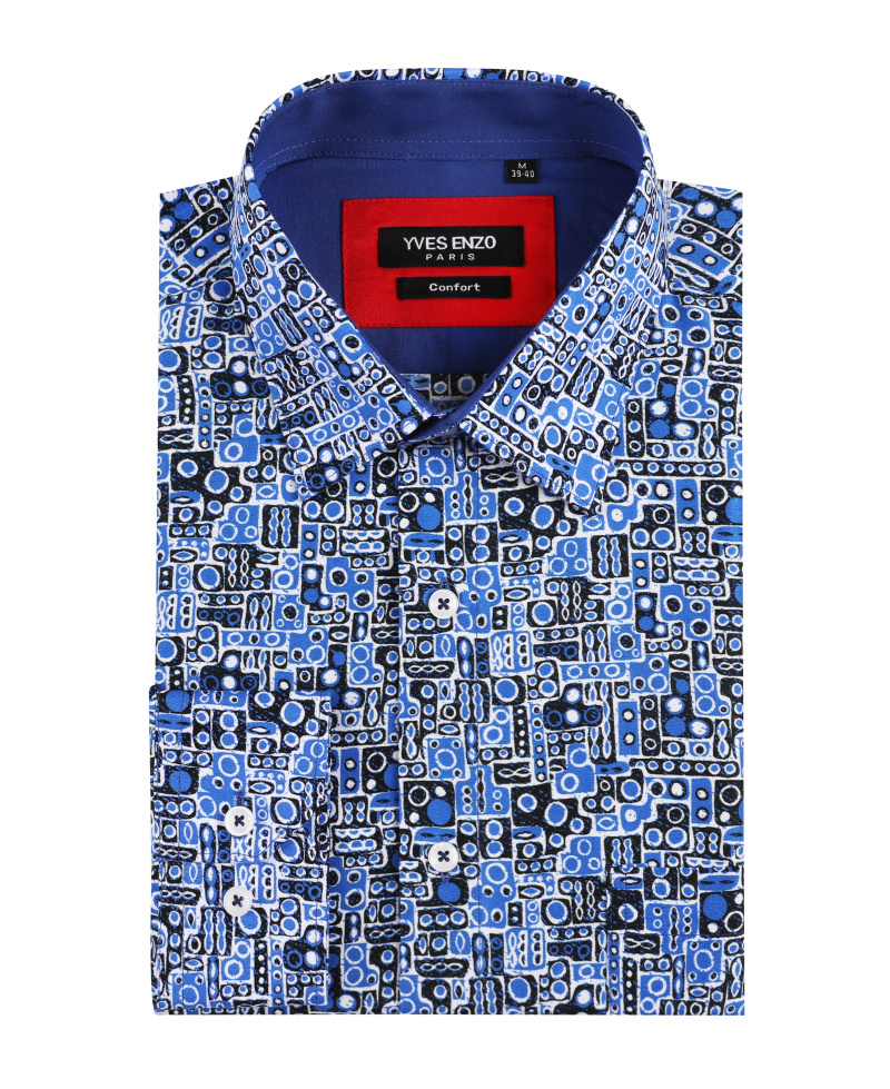 Wholesaler Yves Enzo - Shirt ASTRAE prints comfort fit