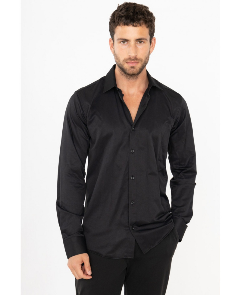 Wholesaler Yves Enzo - Satin effect shirt slim fit