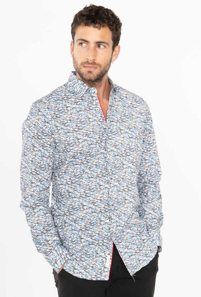 Wholesaler Yves Enzo Paris - STRETCH slim fit shirt DIGITAL
