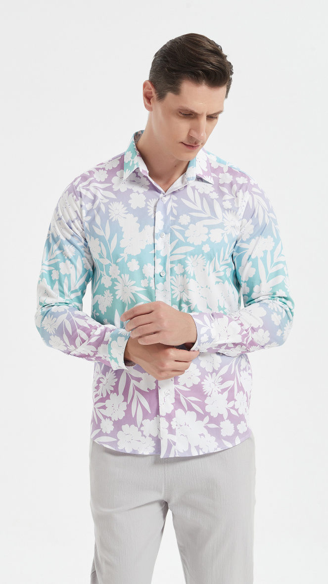 Wholesaler Yves Enzo - "PREMIUM" stretch shirt with slim fit pattern