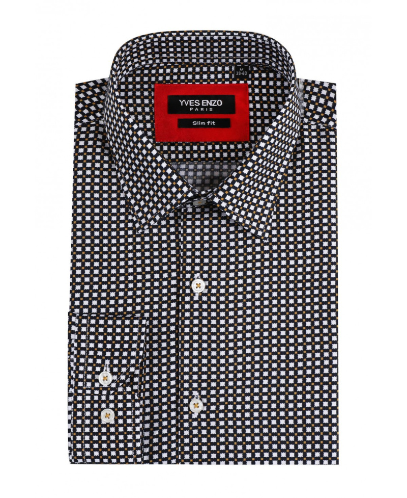 Wholesaler Yves Enzo - FIORELLINI print shirt in slim fit