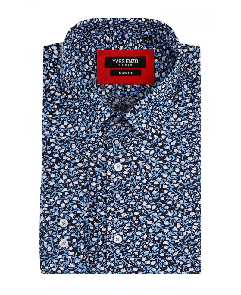 Wholesaler Yves Enzo - FIORELLINI print shirt in slim fit