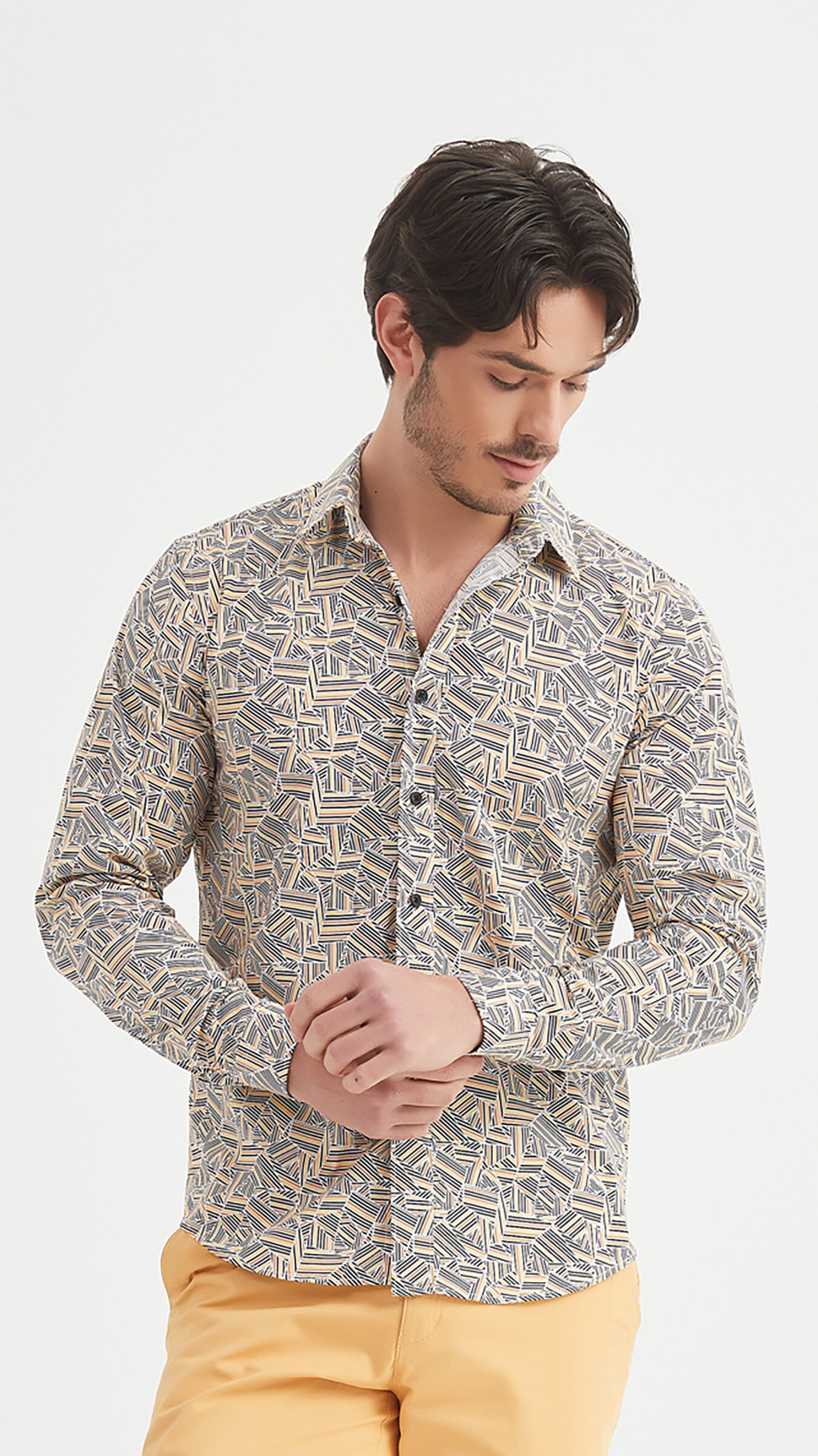 Wholesaler Yves Enzo - Patterned “PREMIUM” shirt