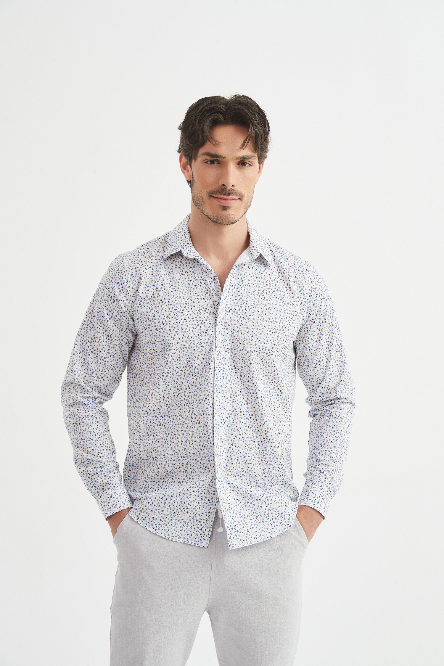 Wholesaler Yves Enzo - Patterned “PREMIUM” shirt