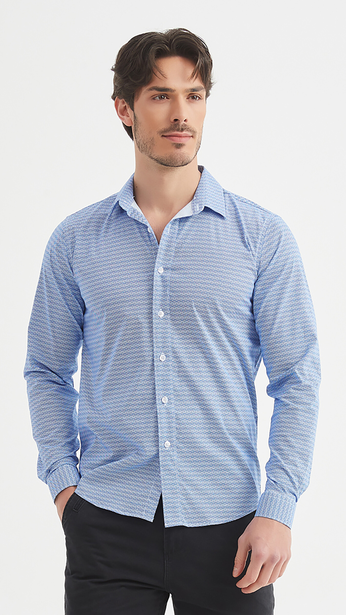 Wholesaler Yves Enzo - Patterned “PREMIUM” shirt