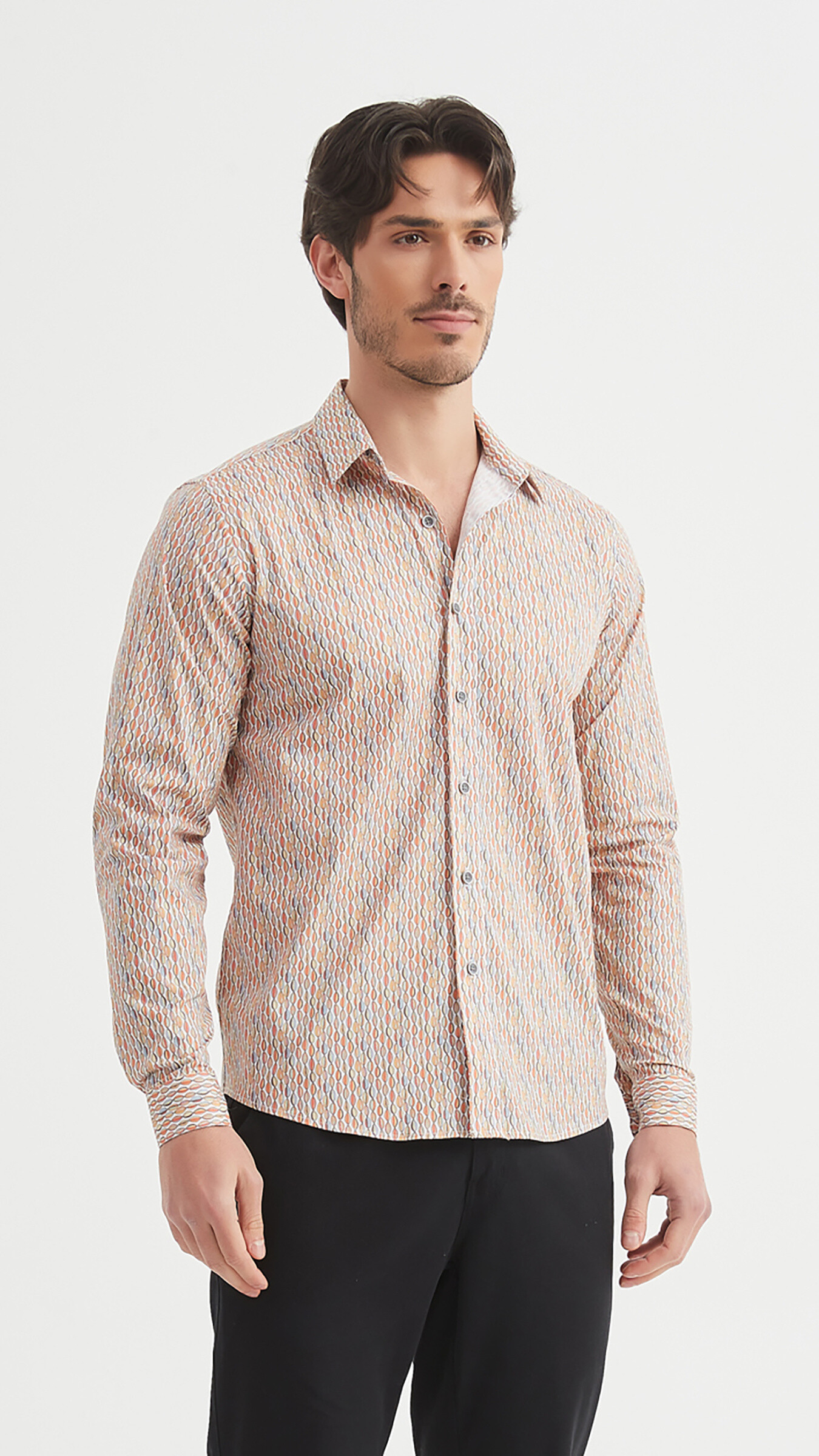 Wholesaler Yves Enzo - Patterned “PREMIUM” shirt