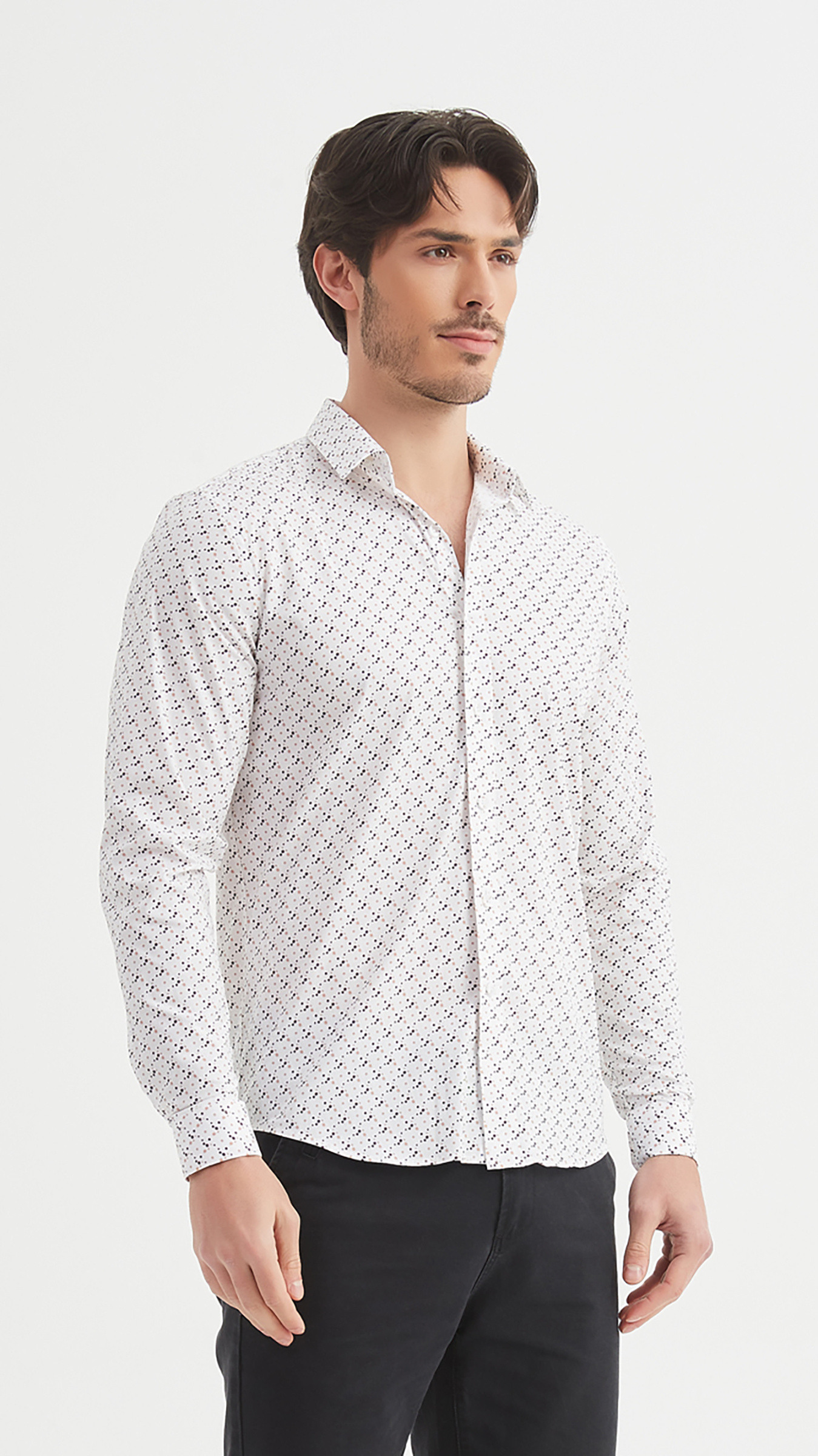 Wholesaler Yves Enzo Paris - Patterned “PREMIUM” shirt