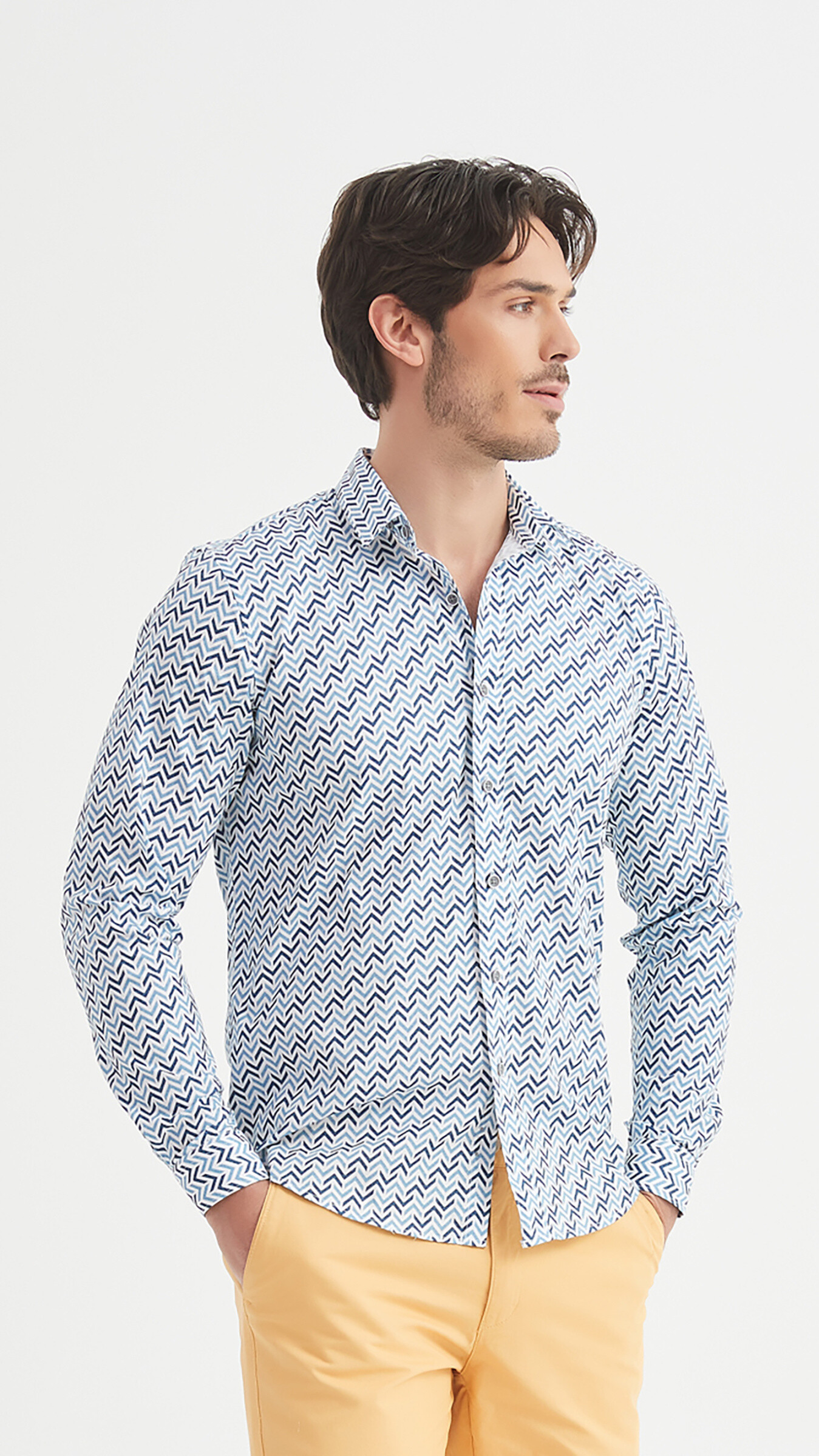 Wholesaler Yves Enzo - Patterned “PREMIUM” shirt