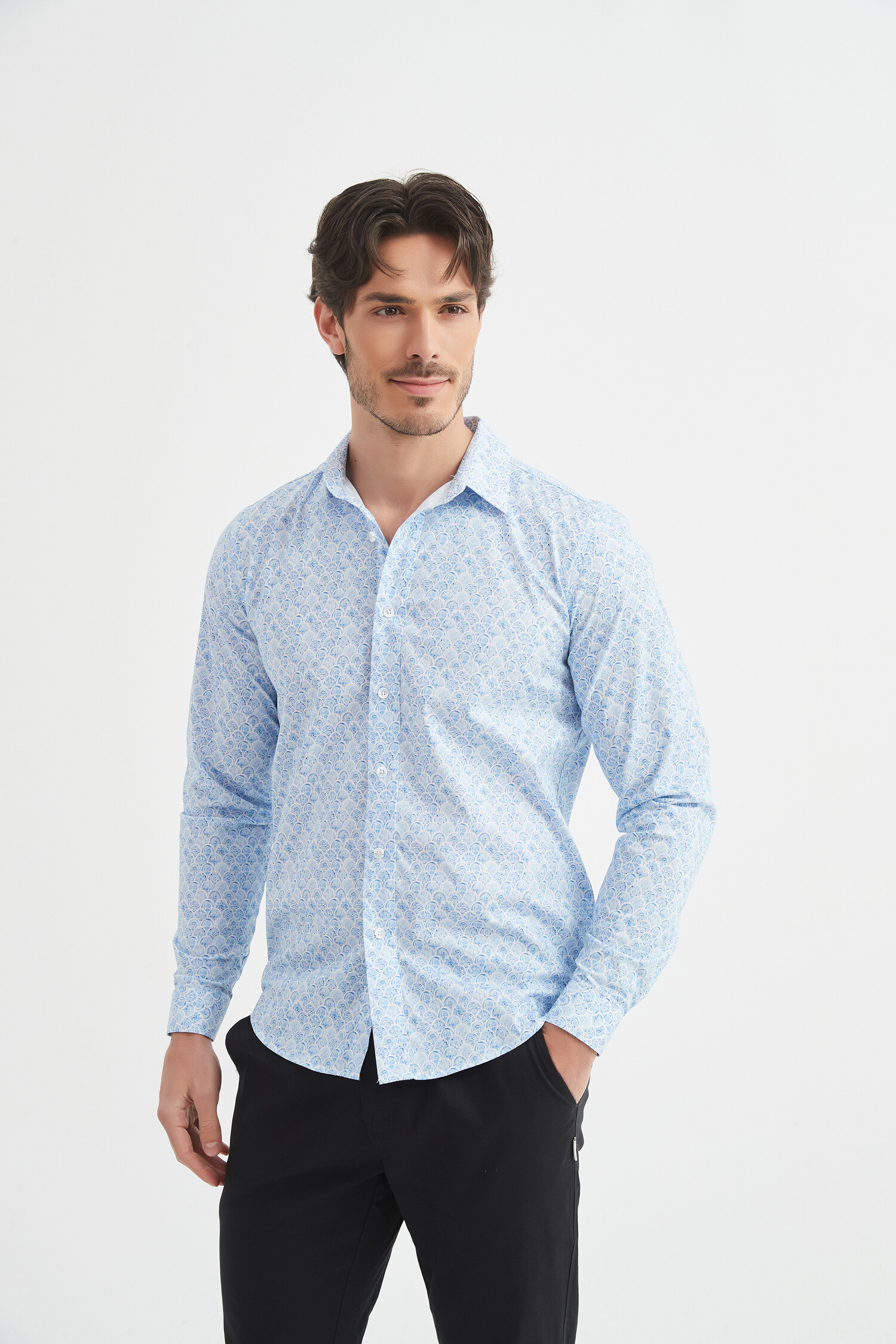 Wholesaler Yves Enzo - Patterned “PREMIUM” shirt