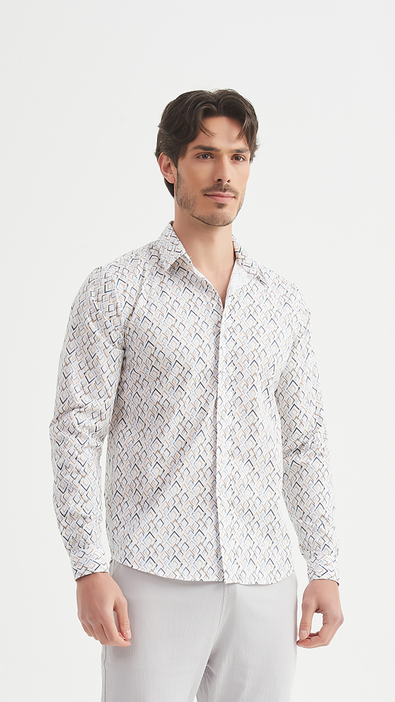 Wholesaler Yves Enzo - Patterned “PREMIUM” shirt