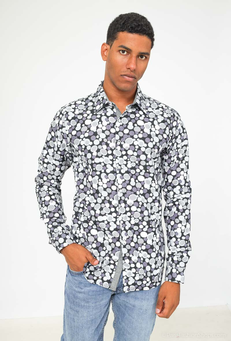 Großhändler Yves Enzo - BOLLA gemustertes Hemd in slim fit