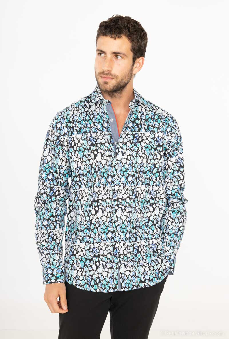 Grossista Yves Enzo - Camicia STRETCH taglio confort con motivi COSTA