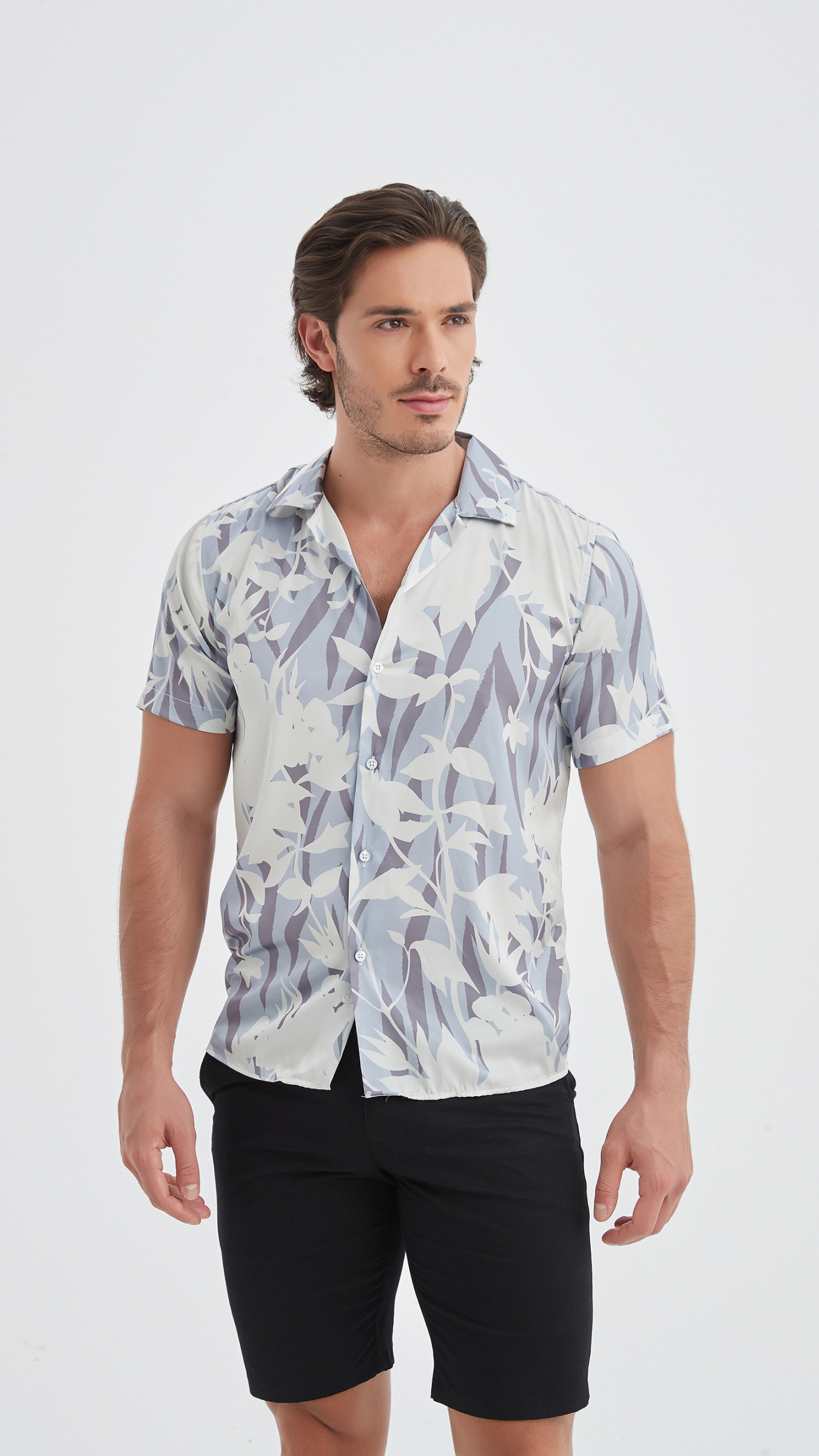 Wholesaler Yves Enzo Paris - Digital prints silk sensation shirt