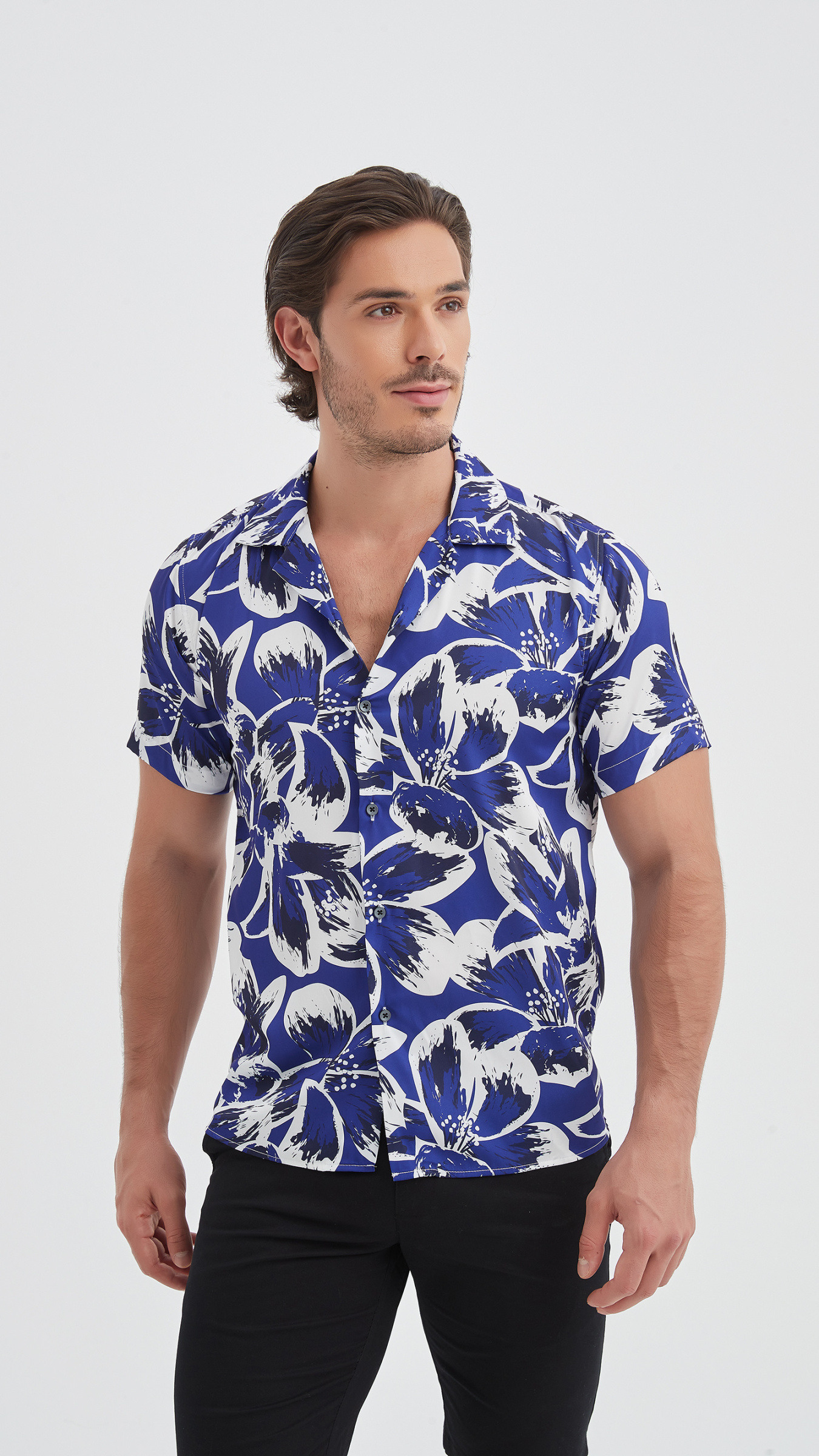 Wholesaler Yves Enzo Paris - Digital prints silk sensation shirt