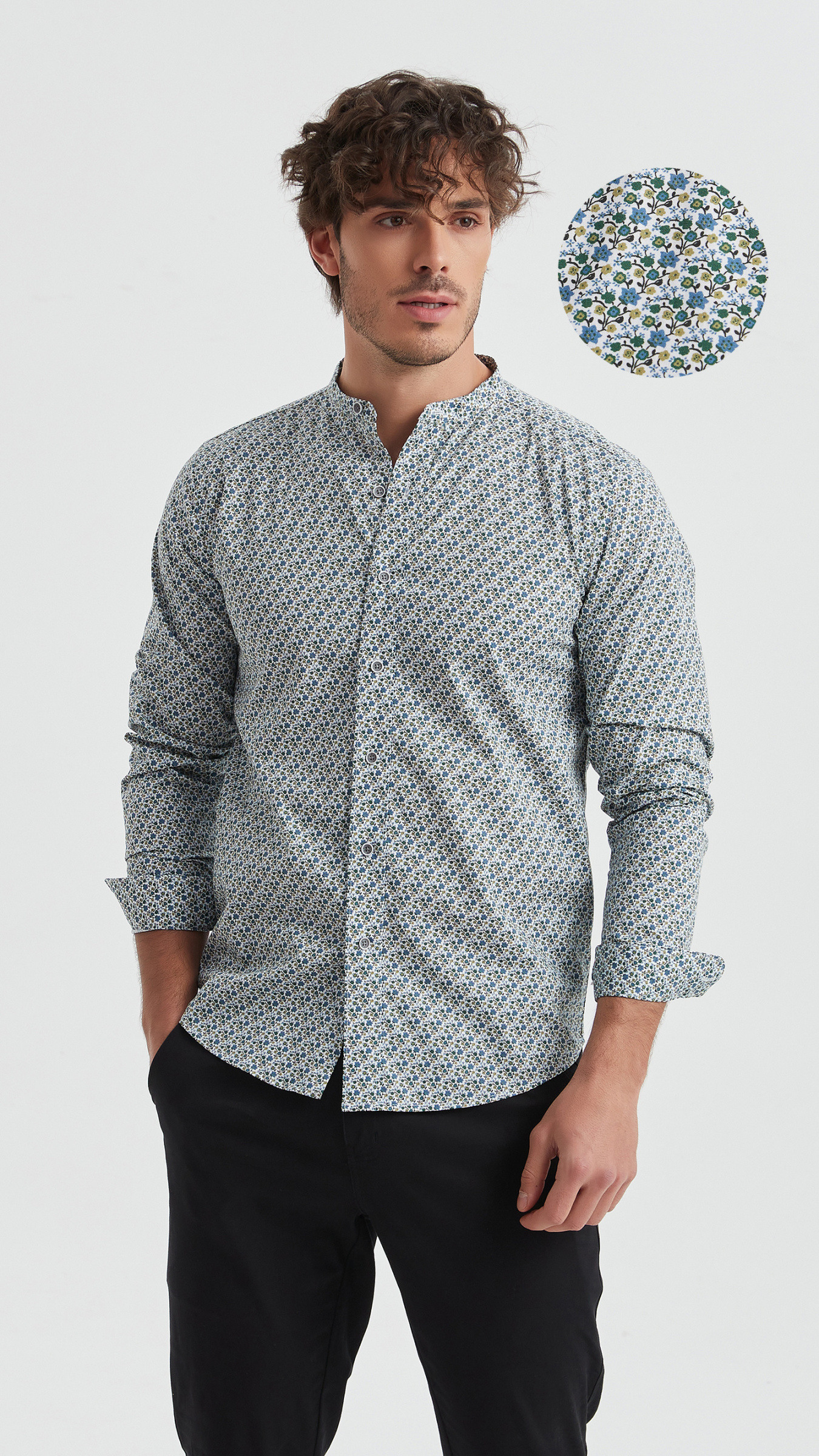 Wholesaler Yves Enzo Paris - Patterned “PREMIUM” shirt