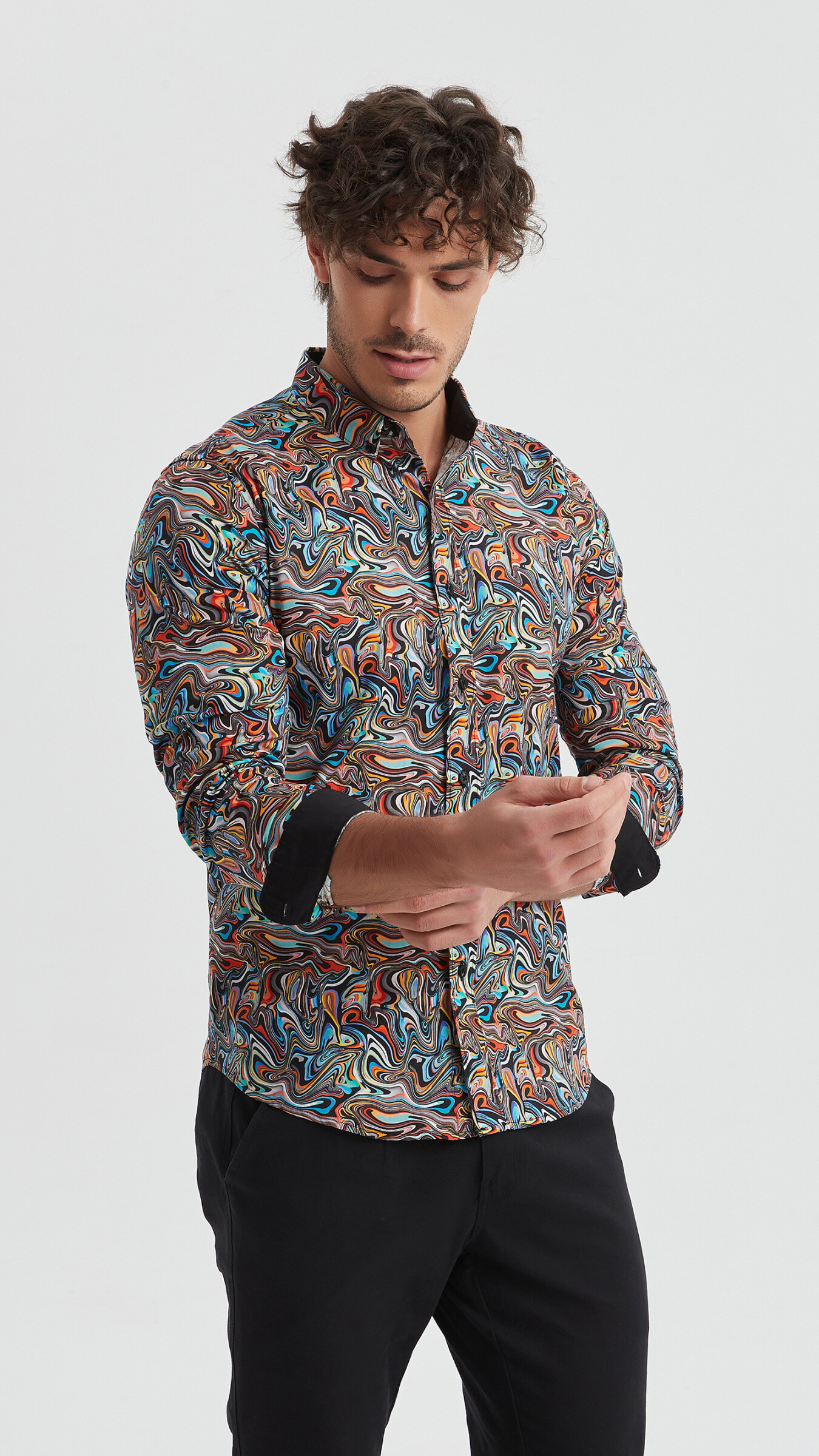 Wholesaler Yves Enzo - Patterned “PREMIUM” shirt